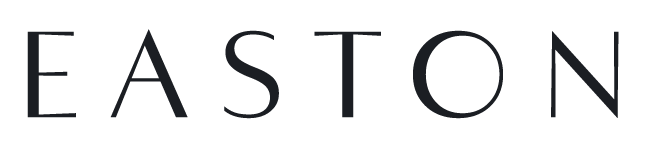 The image shows the word "EASTON" in black letters on a white background.